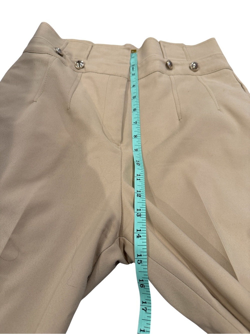 New York & Company High-Waisted Tailored Trousers in Tan - Picture 8 of 11
